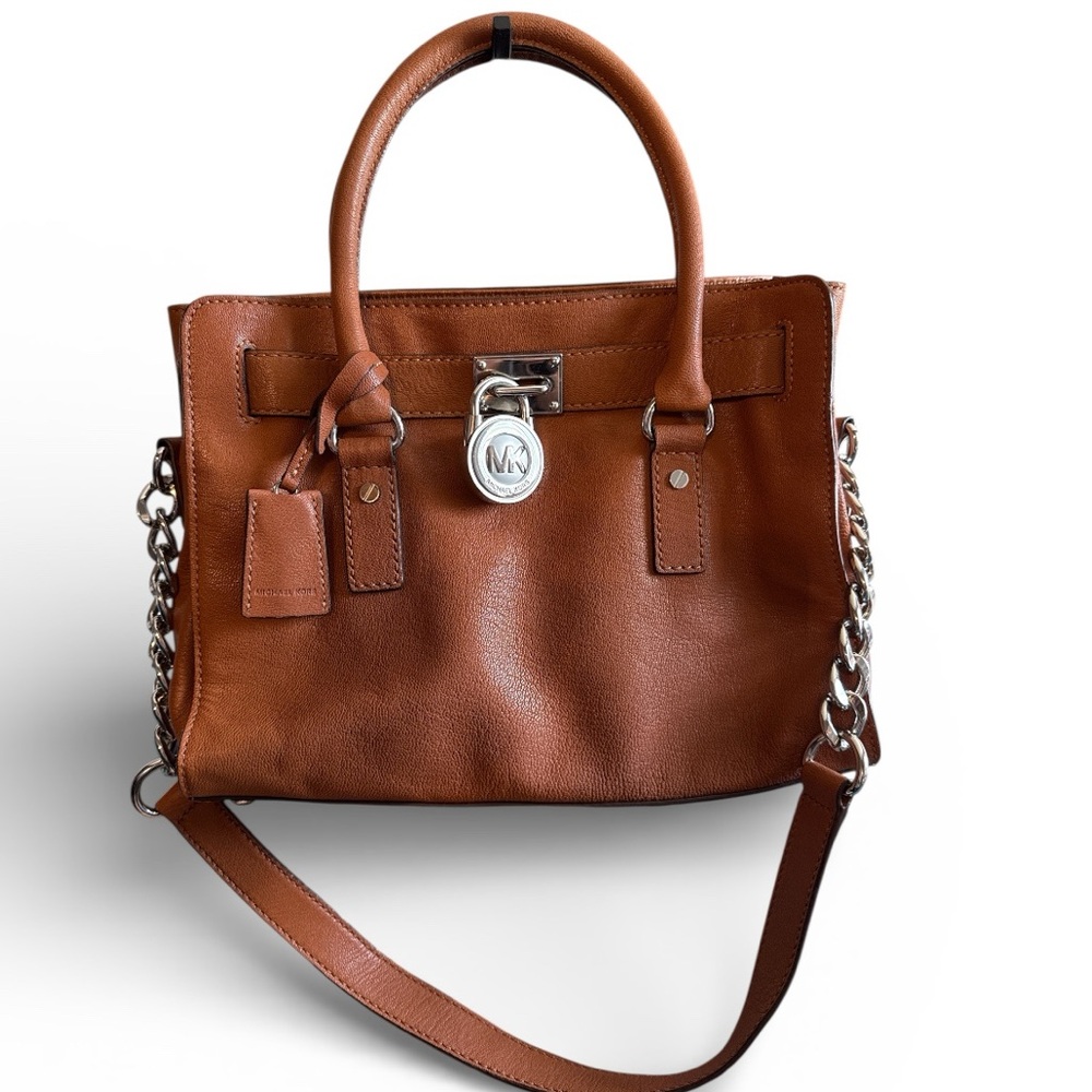 Michael Kors Hamiton Leather Satchel-EUC